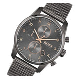 Hugo Boss Skymaster Grey Dial Grey Mesh Bracelet Watch for Men - 1513837 Authentic Buy Shop Now