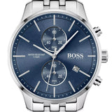 Hugo Boss Associate Blue Dial Silver Steel Strap Watch for Men - 1513839 Authentic Buy Shop Now