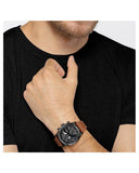 Hugo Boss Pilot Black Dial Brown Leather Strap Watch for Men - 1513851 Authentic Buy Shop Now