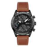 Hugo Boss Pilot Black Dial Brown Leather Strap Watch for Men - 1513851 Authentic Buy Shop Now