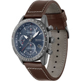 Hugo Boss Pilot Edition Blue Dial Brown Leather Strap Watch for Men - 1513852 Authentic Buy Shop Now