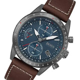 Hugo Boss Pilot Edition Blue Dial Brown Leather Strap Watch for Men - 1513852 Authentic Buy Shop Now