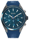 Hugo Boss Distinct Blue Dial Blue Rubber Strap Watch for Men - 1513856 Authentic Buy Shop Now