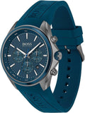 Hugo Boss Distinct Blue Dial Blue Rubber Strap Watch for Men - 1513856 Authentic Buy Shop Now