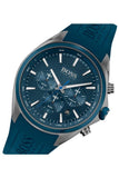 Hugo Boss Distinct Blue Dial Blue Rubber Strap Watch for Men - 1513856 Authentic Buy Shop Now