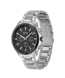 Hugo Boss Montre Distinct Black Dial Silver Steel Strap Watch for Men - 1513857 Authentic Buy Shop Now