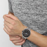 Hugo Boss Montre Distinct Black Dial Silver Steel Strap Watch for Men - 1513857 Authentic Buy Shop Now
