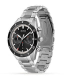 Hugo Boss Santiago Black Dial Silver Steel Strap Watch for Men - 1513862 Authentic Buy Shop Now