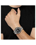 Hugo Boss Santiago Black Dial Silver Steel Strap Watch for Men - 1513862 Authentic Buy Shop Now