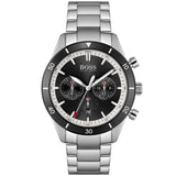 Hugo Boss Santiago Black Dial Silver Steel Strap Watch for Men - 1513862 Authentic Buy Shop Now