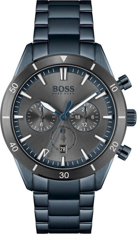 Hugo Boss Trophy Black Dial Black Steel Strap Watch for Men - 1513675 Authentic Buy Shop Now