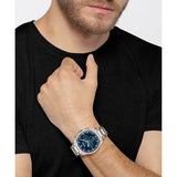 Hugo Boss Pioneer Blue Dial Silver Steel Strap Watch for Men - 1513867 Authentic Buy Shop Now