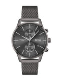 Hugo Boss Associate Grey Dial Grey Mesh Bracelet Watch for Men - 1513870 Authentic Buy Shop Now