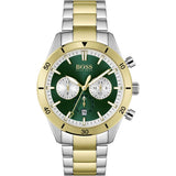 Hugo Boss Santiago Green Dial Two Tone Steel Strap Watch for Men - 1513872 Authentic Buy Shop Now