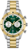 Hugo Boss Santiago Green Dial Two Tone Steel Strap Watch for Men - 1513872 Authentic Buy Shop Now