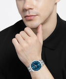 Hugo Boss Officer Chronograph Blue Dial Silver Steel Strap Watch for Men - 1513615 Authentic Buy Shop Now