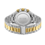 Hugo Boss Admiral Chronograph Black Dial Two Tone Steel Strap Watch for Men - 1513908