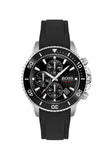 Hugo Boss Admiral Black Dial Black Silicone Strap Watch for Men - 1513912 Authentic Buy Shop Now