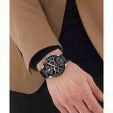 Hugo Boss Allure Black Dial Black Leather Strap Watch for Men - 1513920 Authentic Buy Shop Now