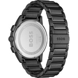 Hugo Boss Dapper Chronograph Black Dial Black Steel Strap Watch For Men - 1513929 Authentic Buy Shop Now