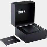Hugo Boss Dapper Chronograph Black Dial Black Steel Strap Watch For Men - 1513929 Authentic Buy Shop Now
