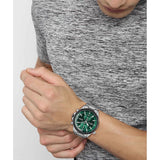 Hugo Boss Globetrotter Green Dial Silver Steel Strap Watch for Men - 1513930 Authentic Buy Shop Now