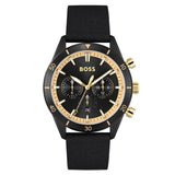 Hugo Boss Santiago Black Dial Black Nylon Strap Watch for Men - 1513935 Authentic Buy Shop Now