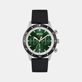 Hugo Boss Santiago Green Dial Black Nylon Strap Watch for Men - 1513936 Authentic Buy Shop Now