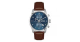 Hugo Boss Skymaster Blue Dial Brown Leather Strap Watch for Men - 1513940 Authentic Buy Shop Now
