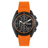 Hugo Boss Volane Black Dial Orange Silicone Strap Watch for Men - 1513957 Authentic Buy Shop Now
