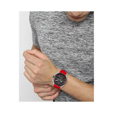 Hugo Boss Volane Black Dial Red Rubber Strap Watch for Men - 1513959 Authentic Buy Shop Now