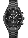 Hugo Boss Champion Black Dial Black Steel Strap Watch for Men - 1513960 Authentic Buy Shop Now