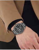 Hugo Boss View Chronograph Grey Dial Grey Steel Strap Watch For Men - 1513991 Authentic Buy Shop Now