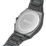 Hugo Boss Steer Chronograph Quartz Grey Dial Grey Steel Strap Watch For Men - 1513996 Authentic Buy Shop Now