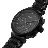 Hugo Boss One Chronograph Black Dial Black Steel Strap Watch For Men - 1514001 Authentic Buy Shop Now