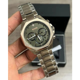 Hugo Boss Classic Chronograph Green Dial Beige Gold Steel Strap Watch For Men - 1514019 Authentic Buy Shop Now