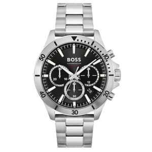 Hugo Boss Troper Chronograph Blue Dial Silver Steel Strap Watch For Men - 1514057 Authentic Buy Shop Now
