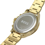 Hugo Boss Troper Chronograph Green Dial Gold Steel Strap Watch For Men - 1514059 Authentic Buy Shop Now