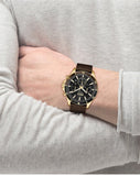 Hugo Boss Troper Chronograph Black Dial Brown Leather Strap Watch For Men - 1514100 Authentic Buy Shop Now