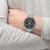 Hugo Boss Troper Chronograph Black Dial Silver Steel Strap Watch For Men - 1514101 Authentic Buy Shop Now