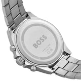 Hugo Boss Troper Chronograph Black Dial Silver Steel Strap Watch For Men - 1514108 Authentic Buy Shop Now