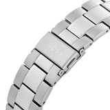 Hugo Boss Troper Chronograph Black Dial Silver Steel Strap Watch For Men - 1514108 Authentic Buy Shop Now