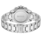 Hugo Boss Troper Chronograph Black Dial Silver Steel Strap Watch For Men - 1514108 Authentic Buy Shop Now