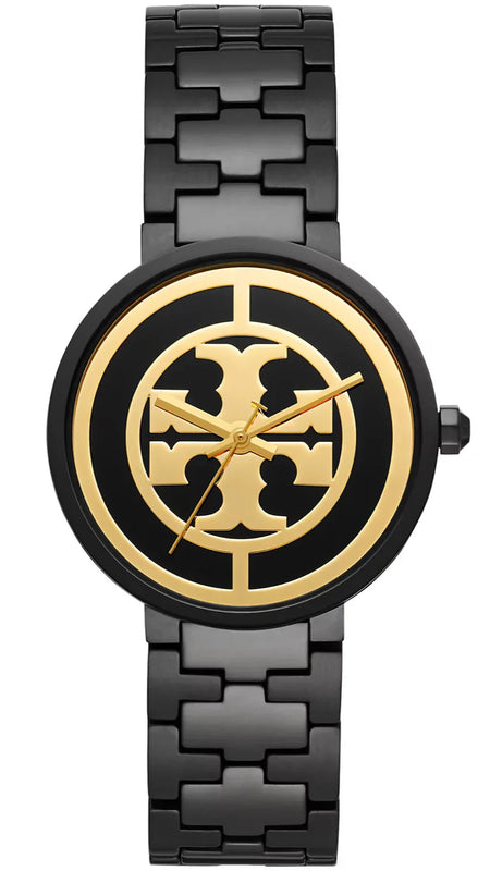 Tory Burch Reva Black Dial Black Steel Strap Watch for Women - TBW4036 Authentic Buy Shop Now