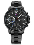 Tommy Hilfiger London Chronograph Black Dial Black Steel Strap Watch for Men - 1791529 Authentic Buy Shop Now