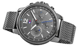 Tommy Hilfiger London Chronograph Grey Dial Grey Mesh Bracelet Watch for Men - 1791530 Authentic Buy Shop Now