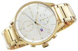 Tommy Hilfiger Chase Quartz White Dial Gold Steel Strap Watch for Men - 1791576 Authentic Buy Shop Now