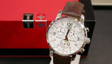 Tissot T Race PRC 200 Chronograph White Dial Brown Leather Strap Watch for Men - T17.1.516.32 Authentic Buy Shop Now