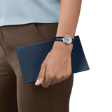 Tissot Bellissima Automatic Silver Dial Blue Leather Strap Watch For Women - T126.207.16.013.00 Authentic Buy Shop Now
