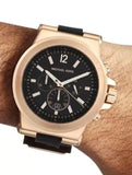 Michael Kors Dylan Black Dial Black Rubber Strap Watch for Men - MK8184 Authentic Buy Shop Now